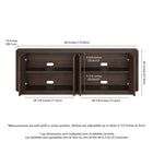 Hudson&Canal - Meuble TV Canton pour téléviseurs jusqu'à 75 pouces - Alder Brown-8