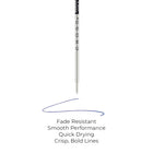 A.T. Cross - 8511 Recharge de stylo à bille, pointe moyenne, encre bleue-La pointe à bille moyenne de 0,7 mm produit des lignes nettes et foncées pour une excellente visibilité