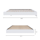 Nexera - Lit plateforme Queen, Blanc-7