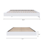 Nexera - Lit plateforme Queen, Blanc-7