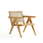 Manhattan Comfort - Hamlet fauteuil d’appoint industry chic 22,64" - nature - lot de 2-Siège en canne naturelle