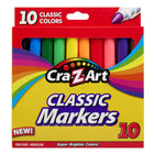 Cra-Z-Art - Marqueurs non toxiques lavables Broadline - Paquet de 10-Les marqueurs classiques à large trait Cra-Z-Art 10 unités peuvent faire ressortir n'importe quel projet artistique avec des couleurs vibrantes