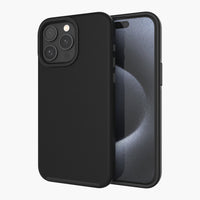 AXS - PROTech Plus étui mince anti-choc avec double couche pour Apple iPhone 15 Pro - Noir-Résistant aux chocs