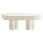 Modway - Caspian Béton ovale Table basse - Blanc-Table basse moderne contemporaine