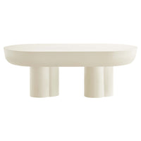 Modway - Caspian Béton ovale Table basse - Blanc-Table basse moderne contemporaine