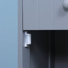 HOMCOM - Armoire colonne haute de salle de bain avec étagères et tiroir - gris-Son design fin convient aux espaces restreints 
