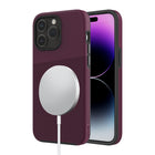 AXS - PROTech Plus PROTech Plus étui compatible magsafe anti-choc avec double couche pour Apple iPhone 15 Pro - Sangria-Résistant aux chutes jusqu’a 10 pieds