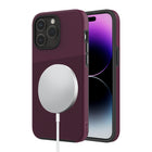 AXS - PROTech Plus PROTech Plus étui compatible magsafe anti-choc avec double couche pour Apple iPhone 15 Pro - Sangria-Résistant aux chutes jusqu’a 10 pieds