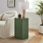 Modway - Kade Facettés Bois Table d’appoint - Cypress-Rangement d’armoires avec tablette fixe