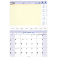 AT-A-GLANCE - Calendrier mural/de bureau mensuel QuickNotes 2026 - 8 po H x 11 po l - bilingue-Format des pages : 8 po H x 11 po l