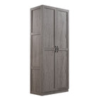 Manhattan Comfort - Cornelia 59,22 po Ensemble Moderne 2 Pièces Armoire de Rangement à 14 Étagères - Gris-16,11 po L x 29,61 po l x 71,11 po H