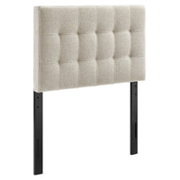Modway - Lily Rembourré Tête de lit taille jumelle, Colombe-Tissu d’ameublement