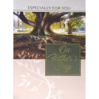 Mill Brook Studio - Cartes De Souhaits De La Fête Des Pères 5-3/8 po x 7-3/4 po / Enveloppes - Paquet De 18 - Racines D'arbre-Cartes de souhaits qualité boutique