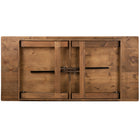 Flash Furniture Ensemble de quatre bancs et table de ferme pliante rustique antique de 7 pieds x 40 pouces de la série HERCULES-Pattes carrées de 3,5 po verrouillées sous le dessus