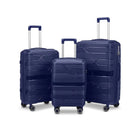 TRAVLR - Bagage De Cabine Rigide 20 po -Bleu Marine-Poignée de transport supérieure et latérale renforcée sur tous les modèles