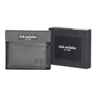 Club Rochelier - Portefeuille mince pour homme avec poche zippée - Gris anthracite-Livré dans un coffret cadeau