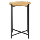 Modway - Xilo Bois et métal ronds Table d’appoint - Chêne-6