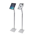 Futech - Support pour iPad au sol - 10 po x 7 po - argent-Prise USB intégrée jusqu'au port de chargement de l'iPhone 14