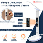ShoppingAll - Lampe de bureau multifonctionnelle à LED avec base RVB, chargeur sans fil et chargement USB - Blanc-7