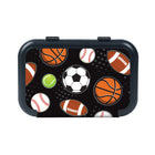 ZIPIT - Boîte de Rangement Recyclée - Motif sportif-Dimensions: 8,5 L x 5,9 W x 2,4 D po
