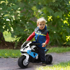 Aosom - Moto pour enfants, moto pour tout-petits alimentée par batterie 6v avec phare - bleu-Conception à trois roues ultra stable et anti-basculement 