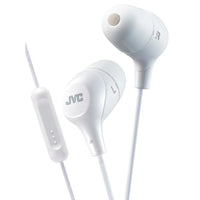 JVC - Écouteurs intra-auriculaires HA-FX38M-W Marshmallow avec microphone et télécommande, blanc-Écouteurs intra-auriculaires câblés