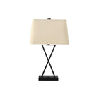 Monarch Specialties - Luminaire - 25 po H Lampe De Table - Port Usb Inclus - Métal Noir - Abat-Jour Beige - Transitionnel-Apportez de l'élégance et du style à votre salon, votre chambre ou votre bureau avec cette lampe de table de 25 pouces de haut au design transitionnel, avec un cadre en X en métal noir surmonté d'un abat-jour rectangulaire en lin beige raffiné