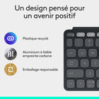 Logitech - Keys-To-Go 2, clavier Bluetooth portable pour tablette avec coque intégrée - Graphite-Largeur de touche de 18 mm, Touches à microcharnières avec course de 1 mm