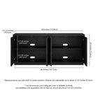 Hudson&Canal - Table buffet Mansfield 68" L - Grain noir-8