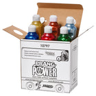 Prang - Peinture Tempera métallique lavable - 16 oz - couleurs assorties - paquet de 6-Peinture tempera lavable offre des couleurs vives et éclatantes