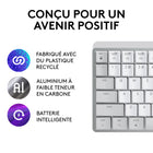 Logitech - MX Mechanical Mini pour Mac Clavier Sans Fil Illumine - Boutons Tactiles Silencieux - Gris (Pale Grey)-Connectivite Multi-Mac : Couplez le clavier multi-appareils MX Mechanical Mini pour Mac avec jusqu'à 3 ordinateurs Mac ou iPads via Bluetooth Low Energy et passez facilement de l'un à l'autre