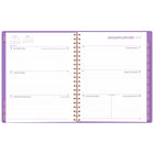Mead - Agenda hebdomadaire/mensuel couleur pop 207 - 11 po H x 8 1/2 po l - violet - bilingue-Format des pages : 11 po H x 8 1/2 po l