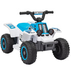 Qaba - VTT pour enfants à batterie 6 V avec phares - Blanc-Le Quad 6V pour enfants se déplace en avant et en arrière, améliorant ainsi les capacités motrices 