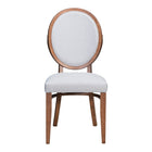 Chaise Regents  Noyer & Gris Pâle-Lin Polyester, Placage Bois