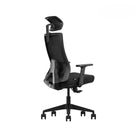 Kopplen - Chaise De Bureau Avec Appui-tête Et Accoudoirs - Noir-Siège en mousse moulée durable : Conserve sa forme pendant plus de 5 ans.