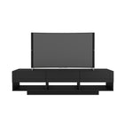Nexera - Meuble audio-vidéo Stereo, 72 po, 3 tiroirs, Noir-3 tiroirs de rangement sur coulisses de métal