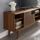 Modway - Render 71 po Meuble téléviseur multimédia, Noyer-Stratifié lisse à grain de bois