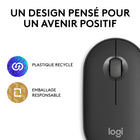 Logitech - Pebble Mouse 2 M350s fine sans fil Bluetooth, portable, légère, boutons personnalisables - Graphite-10
