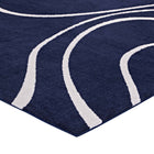 Modway - Therese Tourbillon abstrait Tapis de 5 pi l x 8 pi L - Marine et Ivoire-Microfibre 100% polyester