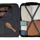 Bugatti - Valise de cabine rigide 21,25 po de la collection Madrid - Noir-Poignée de chariot télescopique avec hauteurs de verrouillage à plusieurs niveaux