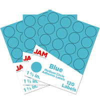 JAM Paper Sceaux autocollants ronds, 1 1/2 po, jaune, 24 étiquettes/page, 360/paquet-Taille : 9 x 12 po