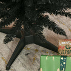 HOMCOM - Arbre de Noël - arbre de Noël fin avec branches réalistes - noir-Matériau : plastique 