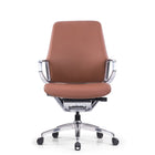 Nexten Pro - Chaise de bureau - Dossier haut - Marron-Chaise de bureau en cuir véritable haut de gamme