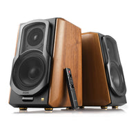 Edifier - S1000MKII Enceinte de bibliothèque active 2.0 audiophile avec connexion à entrées multiples - Brun-Amplification de puissance numérique de classe D à haute efficacité