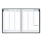 Blueline - 2026 Agenda hebdomadaire DuraFlex avec Couverture texturé extra robuste - 11 po x 9-1/4 po - Noir - Bilingue-Reliure spirale double avec couverture rigide Duraflex extra robuste