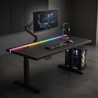 MotionGrey - Bureau debout électrique Chroma  à 4 moteurs avec plateau monobloc - 55,1 po - Noir - 1 ensemble-Plateau monobloc créant une surface de travail continue sans joint central
