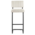 Modway - Parity Boucle Tabourets de bar - Ivoire noir - Ensemble de 2-8