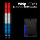 SoundExtreme - Kit de fouets Extreme, 2 x 4 pi plus contrôleur LED DCAST-Compatible avec ledcast: pour se connecter à tous les contrôleurs, radios et barres de son SoundExtremeledcast activés (aucun autre appareil n’est compatible à moins qu’il ne soit activé par led); compatible ecocast: pour se connecter à tout haut-parleur compatible EcoCast (non compatible avec EcoConnect) pour un spectacle de lumière synchronisée avec la musique