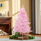 HOMCOM - Sapin de Noël artificiel 1 - 5 m avec ouverture automatique - rose-Branches en plastique réalistes, les pointes extérieures utilisent notre technologie unique de moulage par injection pour créer un look plus réaliste 