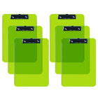 Davis Group - Planchettes à pince transparentes, format lettre, 9 po l x 12 po H – Vert - 6 par paquet-Les planchettes sont fabriquées en plastique moulé par injection résistant et durable et présentent des bords lisses
